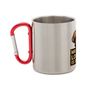 Mr. Good Lookin’ is Grillin’ – Edelstahl - Tasse mit Karabiner | Mug | Meatware