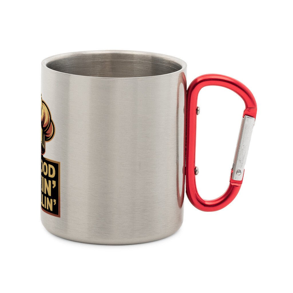 Mr. Good Lookin’ is Grillin’ – Edelstahl - Tasse mit Karabiner | Mug | Meatware