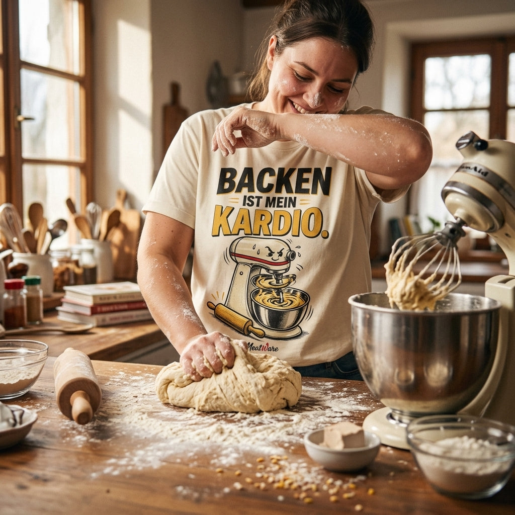 Backen ist mein Kardio – Lustiges Küchen Oversized Shirt