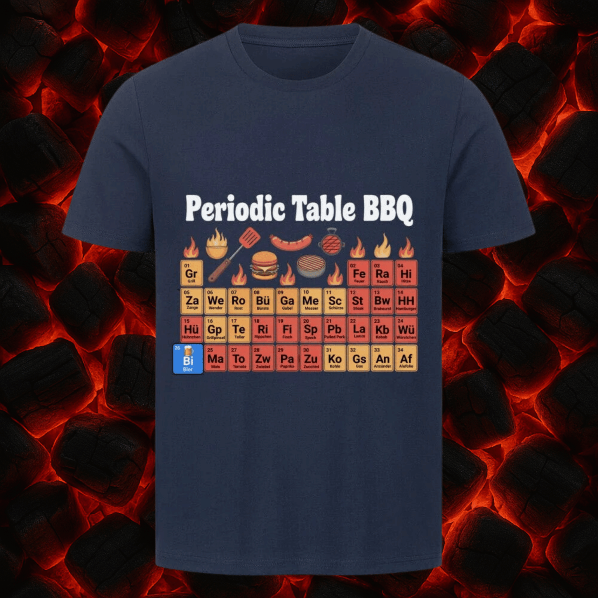 Periodentabelle des Grillens - HigherBlanks Premium T-Shirt | T-Shirt | Meatware