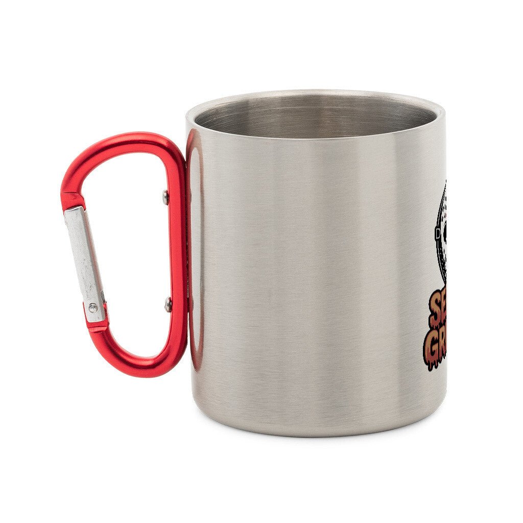 Serial Griller - Edelstahl - Tasse mit Karabiner | Mug | Meatware