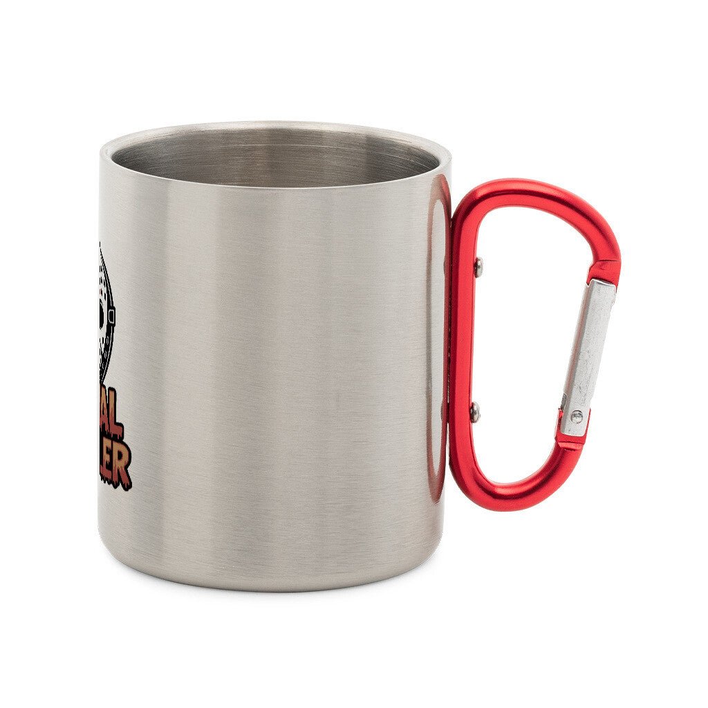 Serial Griller - Edelstahl - Tasse mit Karabiner | Mug | Meatware