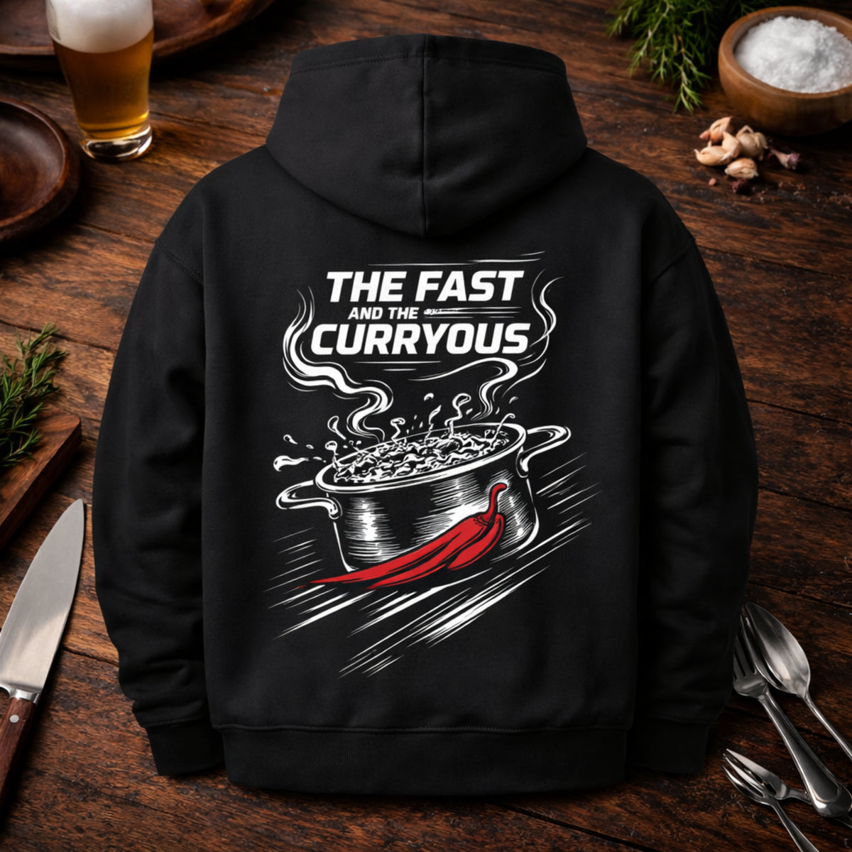The Fast and the Curryous - Oversized Hoodie – Meatware Detailansicht