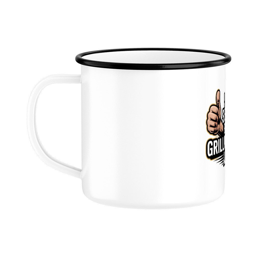 So sieht ein Grillmeister aus - Emaille Tasse | Mug | Meatware