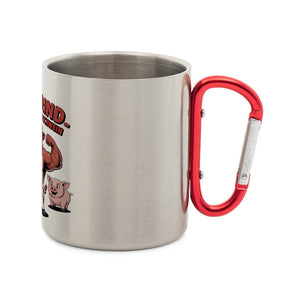 Team Rind - Gegen Huhn & Schwein - Edelstahl - Tasse mit Karabiner | Mug | Meatware