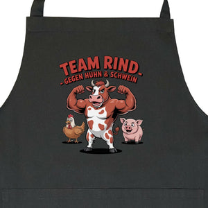 Team Rind - Gegen Huhn & Schwein - Grillschürze | Apron | Meatware