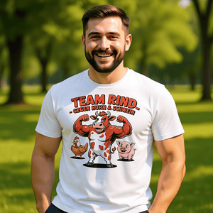 Team Rind - Gegen Huhn & Schwein - HigherBlanks Premium T-Shirt | T-Shirt | Meatware