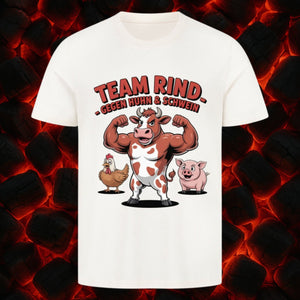 Team Rind - Gegen Huhn & Schwein - HigherBlanks Premium T-Shirt | T-Shirt | Meatware