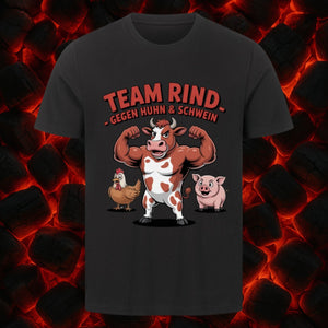 Team Rind - Gegen Huhn & Schwein - HigherBlanks Premium T-Shirt | T-Shirt | Meatware