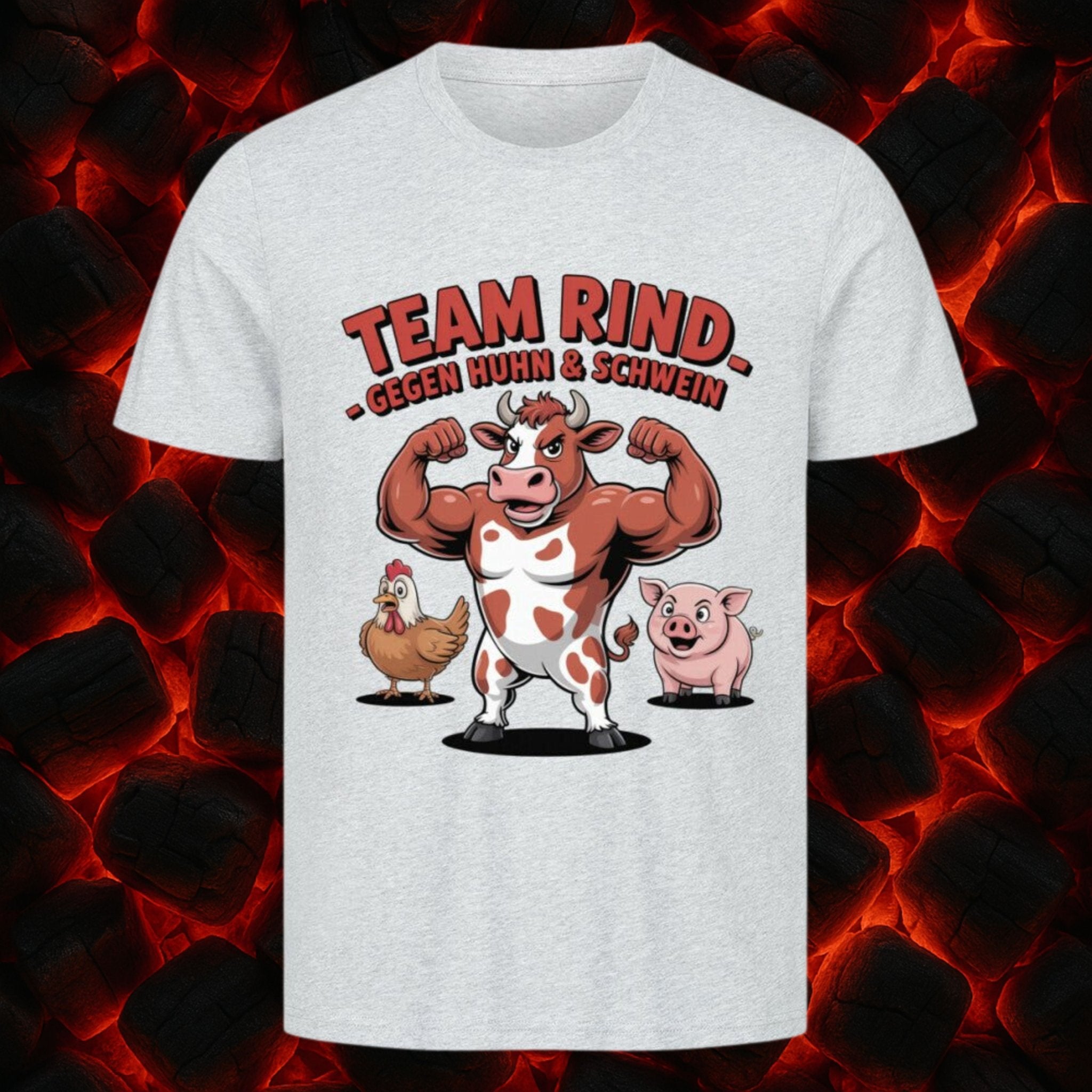 Team Rind - Gegen Huhn & Schwein - HigherBlanks Premium T-Shirt | T-Shirt | Meatware