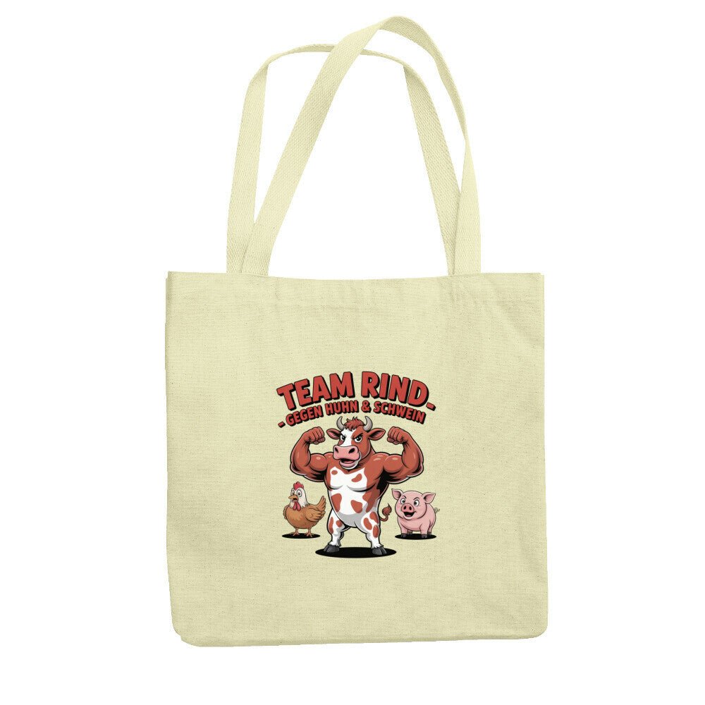 Team Rind - Gegen Huhn & Schwein - Jutebeutel | Bag | Meatware
