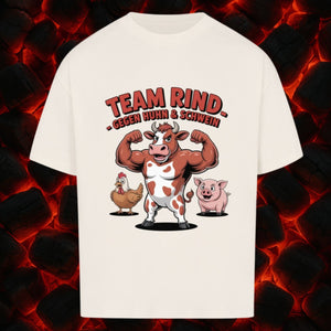 Team Rind - Gegen Huhn & Schwein - VACANCY Oversized Shirt | T-Shirt | Meatware