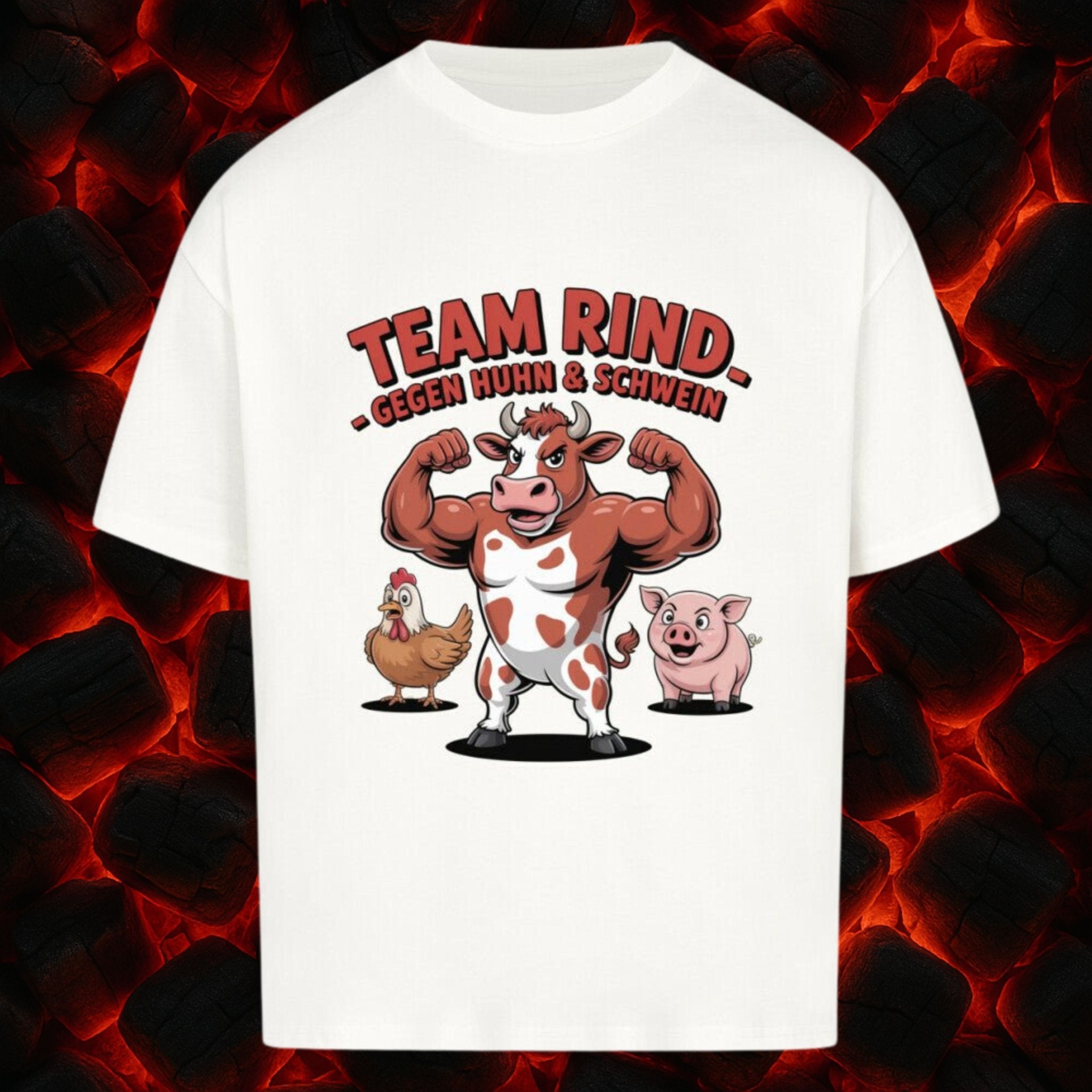 Team Rind - Gegen Huhn & Schwein - VACANCY Oversized Shirt | T-Shirt | Meatware