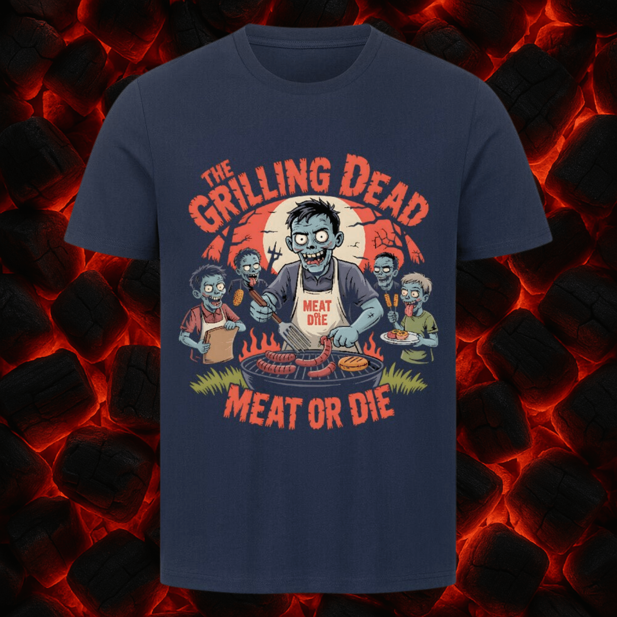 The Grilling Dead - HigherBlanks Premium T-Shirt | T-Shirt | Meatware