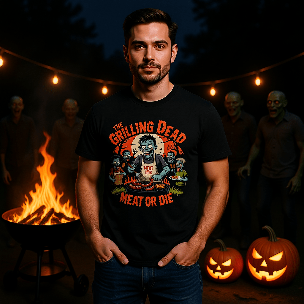 The Grilling Dead - HigherBlanks Premium T-Shirt | T-Shirt | Meatware
