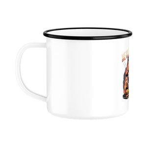 We will grill you - Emaille Tasse | Mug | Meatware