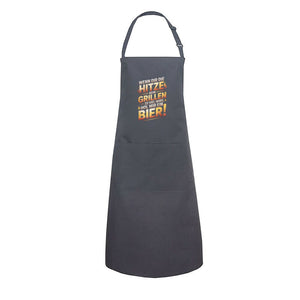 Wenn dir die Hitze beim Grillen zu viel wird, hol mir ein Bier! - Grillschürze | Apron | Meatware