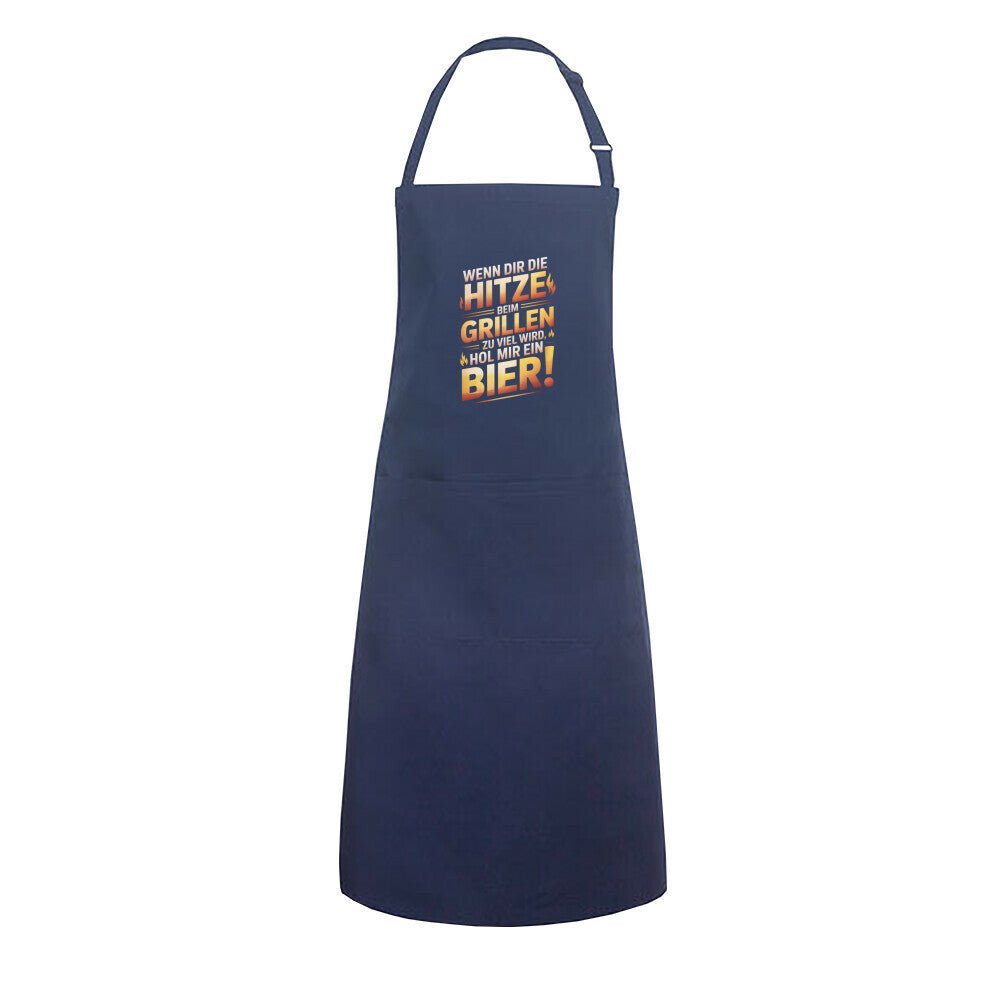 Wenn dir die Hitze beim Grillen zu viel wird, hol mir ein Bier! - Grillschürze | Apron | Meatware