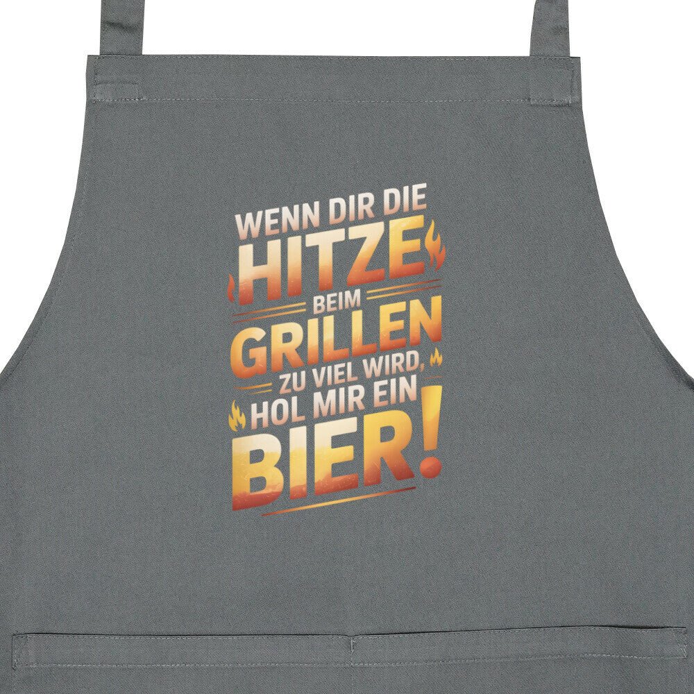 Wenn dir die Hitze beim Grillen zu viel wird, hol mir ein Bier! - Grillschürze | Apron | Meatware