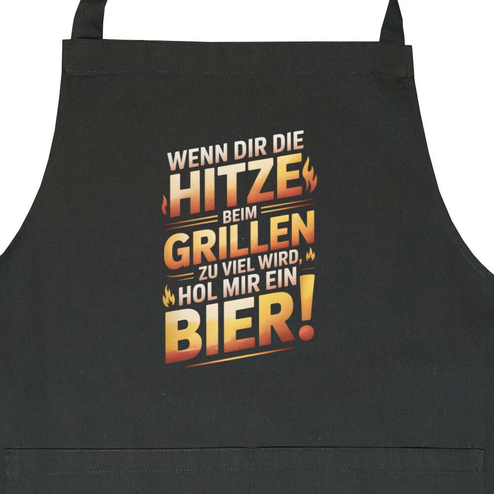 Wenn dir die Hitze beim Grillen zu viel wird, hol mir ein Bier! - Grillschürze | Apron | Meatware