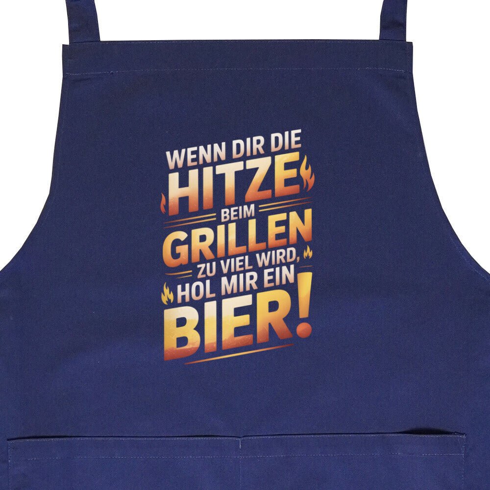 Wenn dir die Hitze beim Grillen zu viel wird, hol mir ein Bier! - Grillschürze | Apron | Meatware
