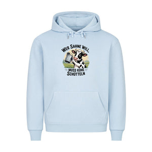 Wer Sahne will, muss Kühe schütteln - HigherBlanks Premium Hoodie | Hoodie | Meatware