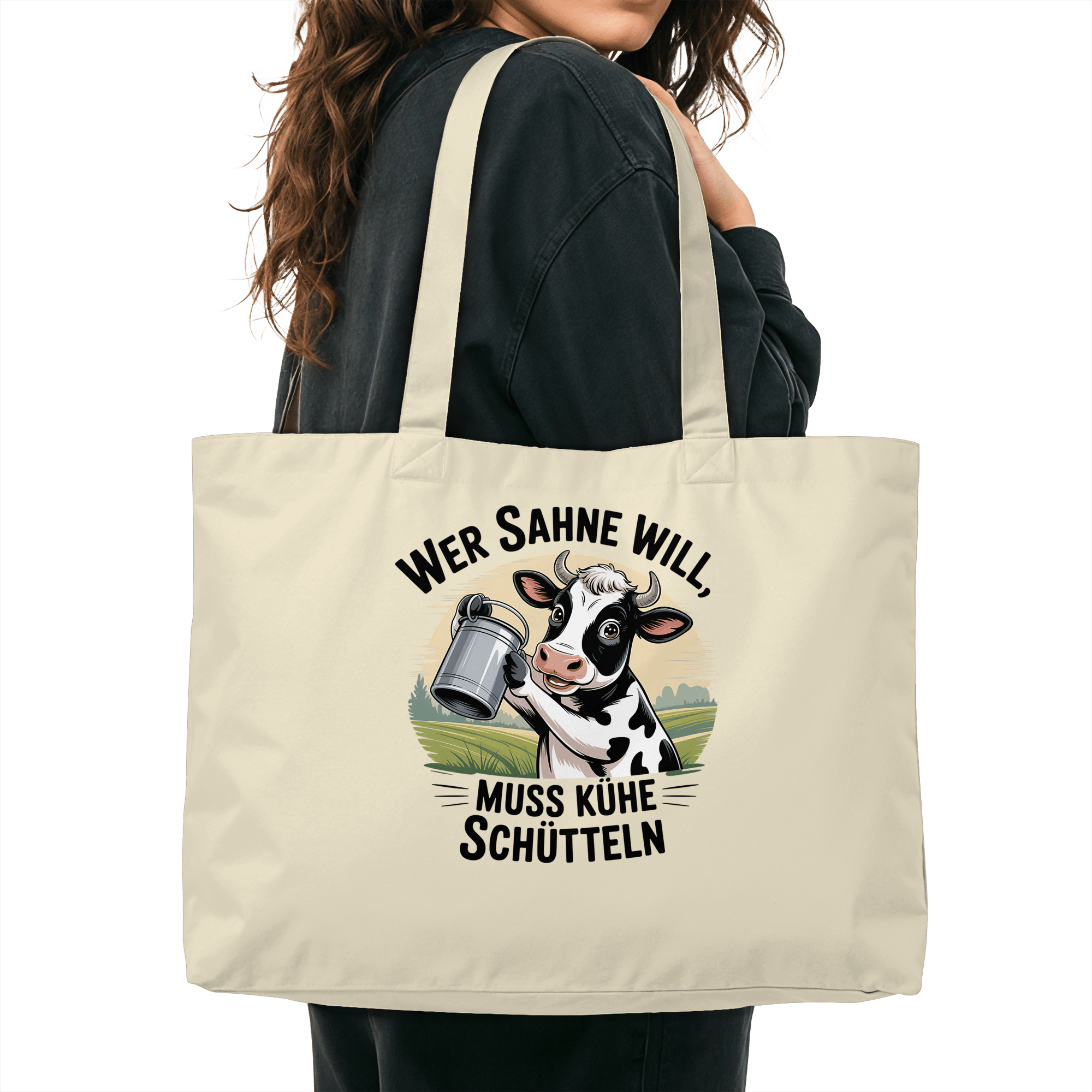 Wer Sahne will, muss Kühe schütteln - Organic Shopping - Bag | Taschen | Meatware