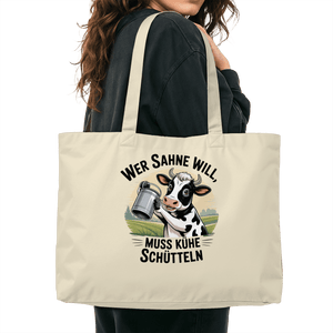 Wer Sahne will, muss Kühe schütteln - Organic Shopping - Bag | Taschen | Meatware