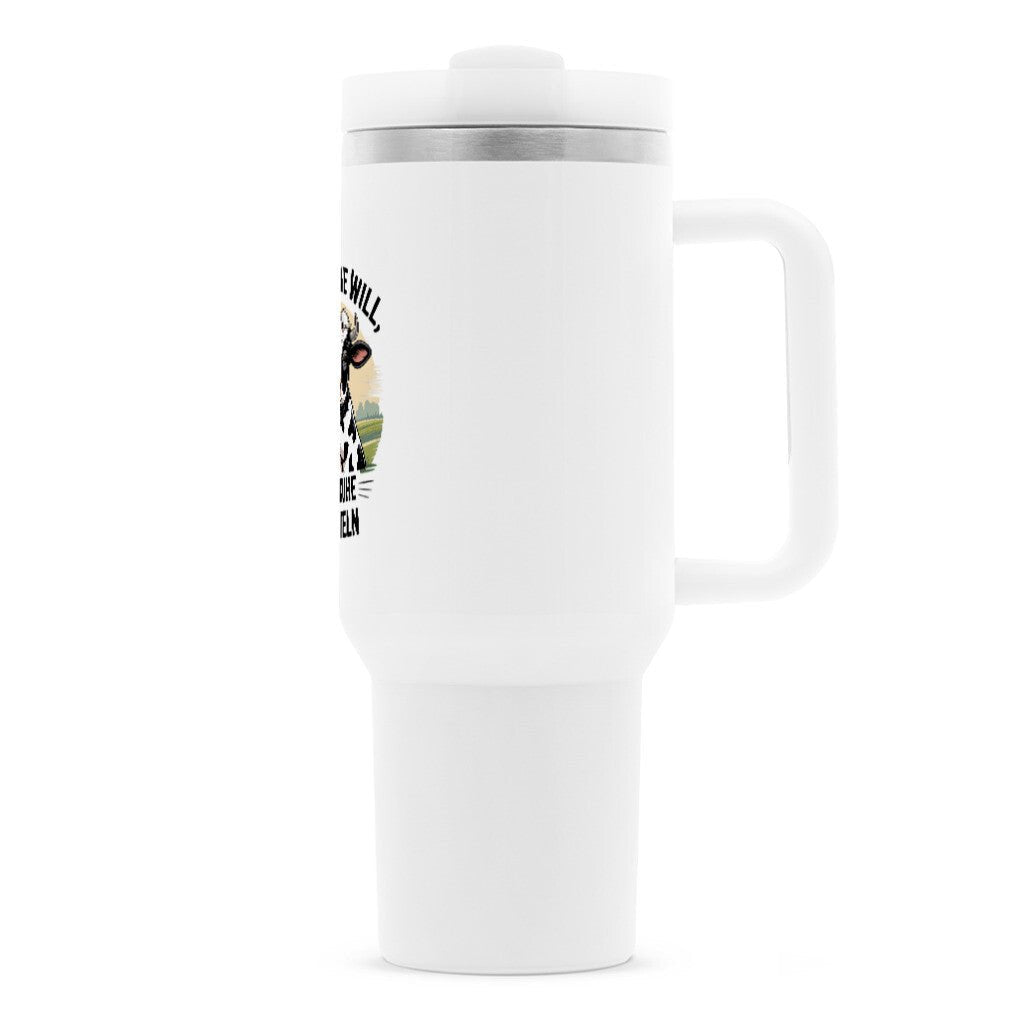 Wer Sahne will, muss Kühe schütteln - Thermobecher | Mug | Meatware