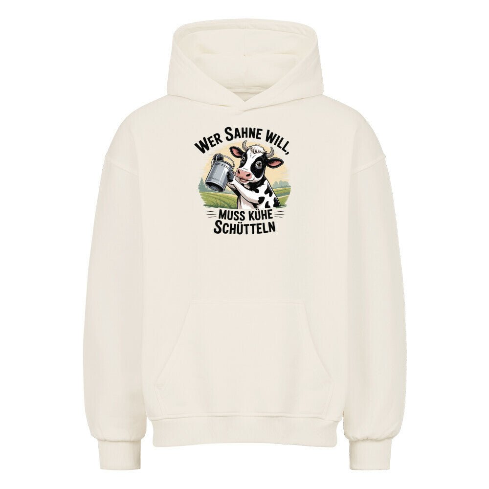 Wer Sahne will, muss Kühe schütteln - VACANCY Oversized Hoodie | Hoodie | Meatware