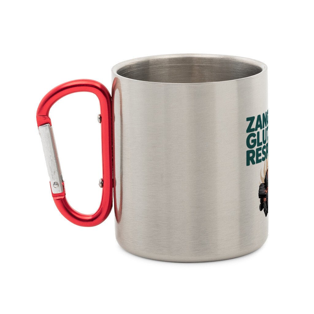 Zange. Glut. Respekt. - Edelstahl - Tasse mit Karabiner | Mug | Meatware