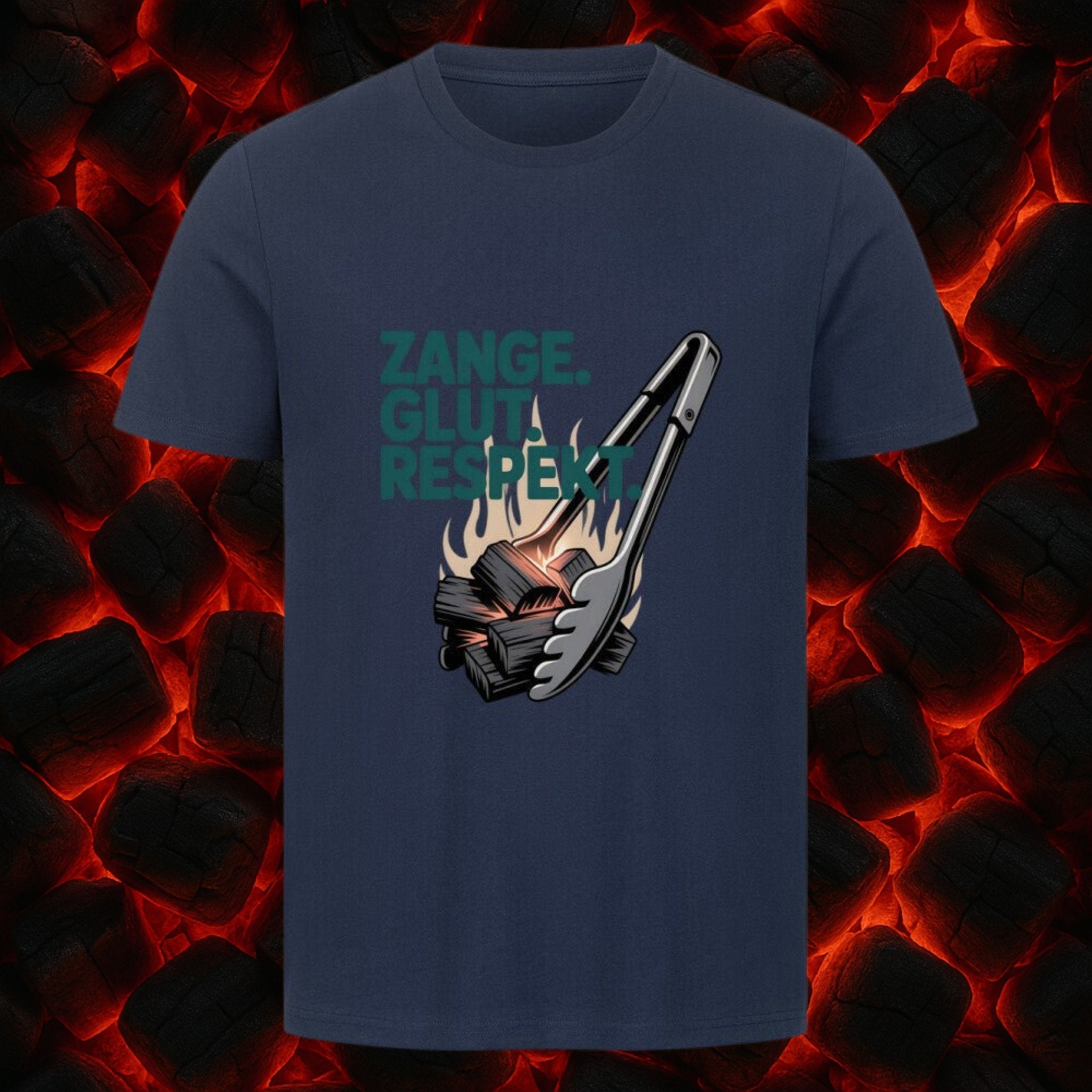 Zange. Glut. Respekt. - HigherBlanks Premium T-Shirt | T-Shirt | Meatware