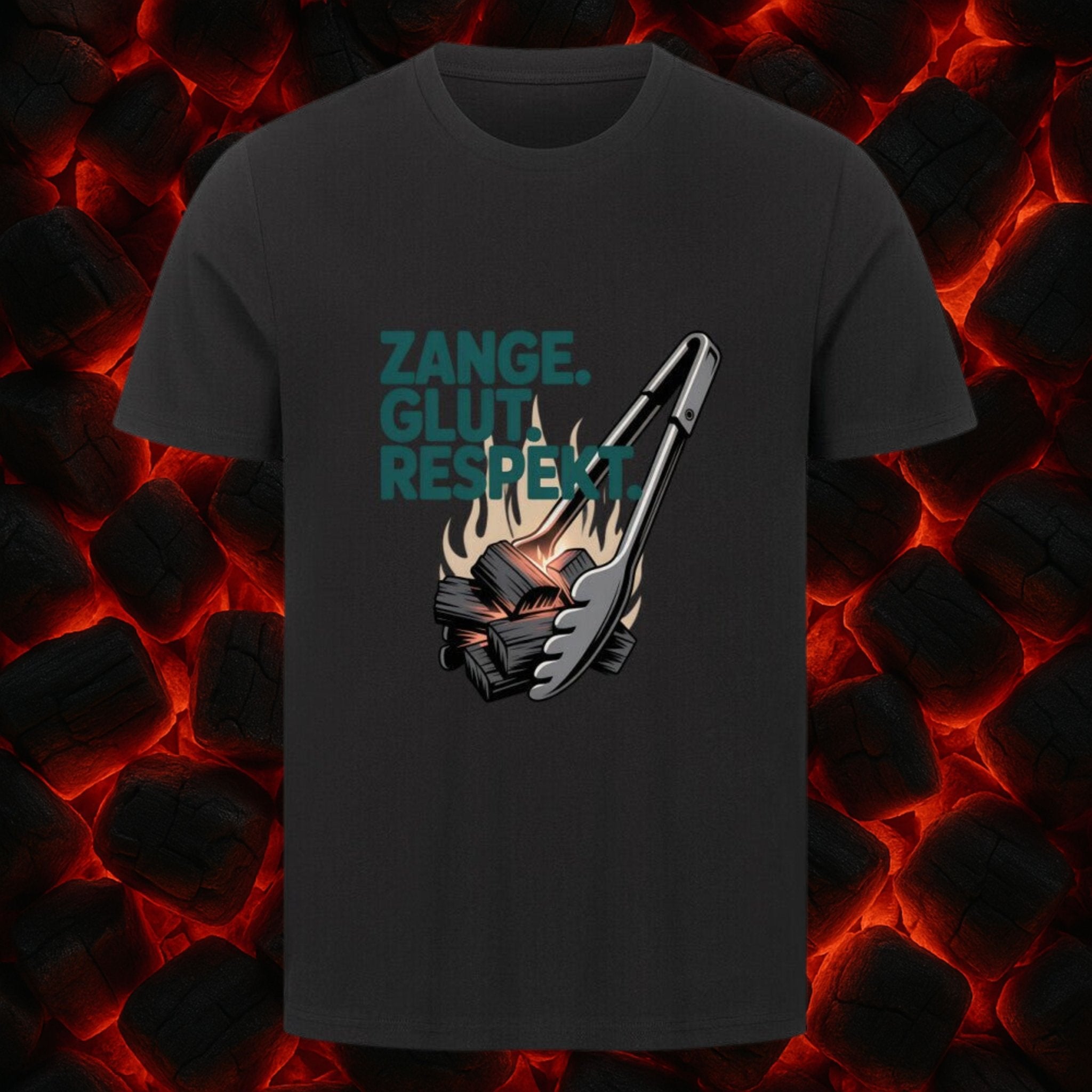Zange. Glut. Respekt. - HigherBlanks Premium T-Shirt | T-Shirt | Meatware