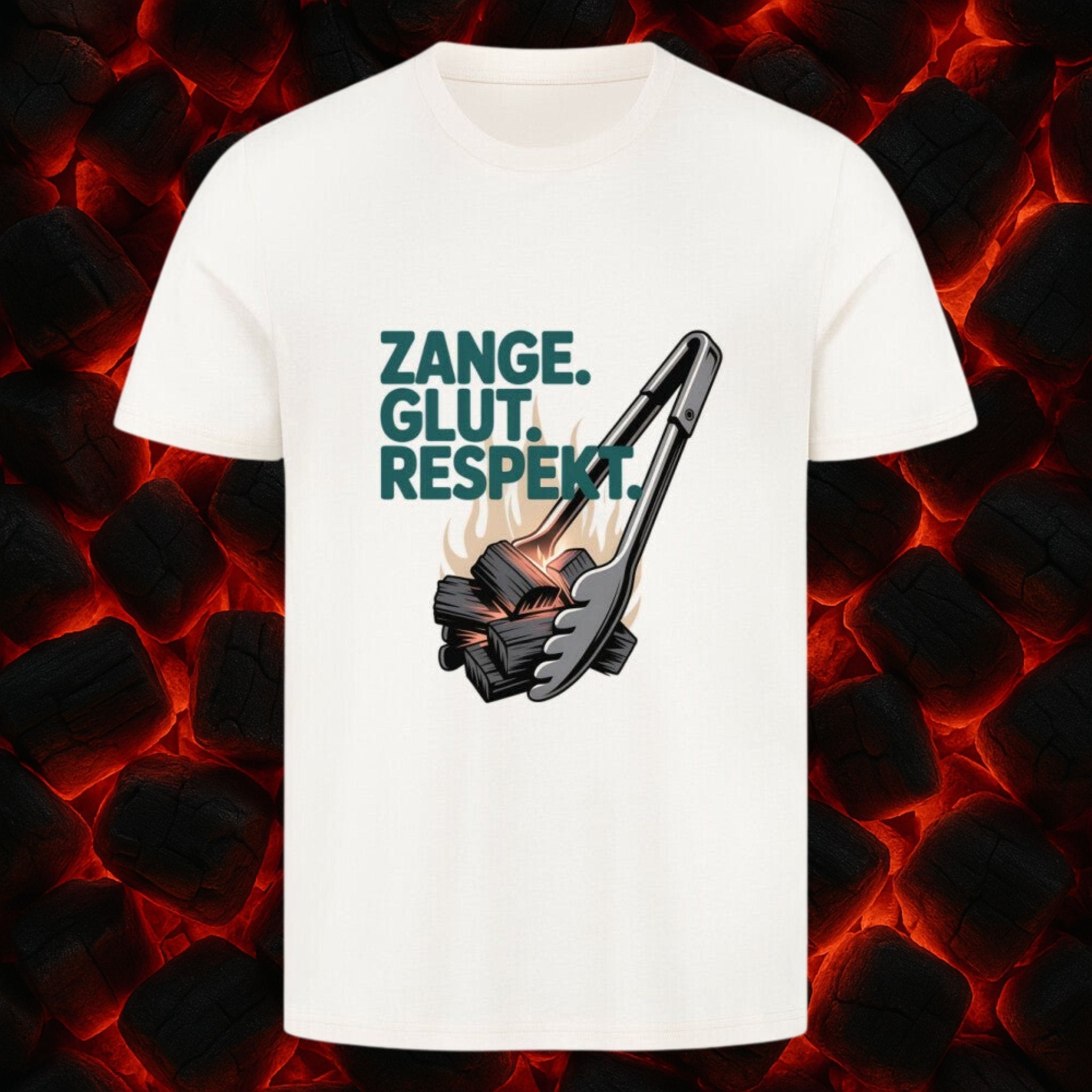 Zange. Glut. Respekt. - HigherBlanks Premium T-Shirt | T-Shirt | Meatware